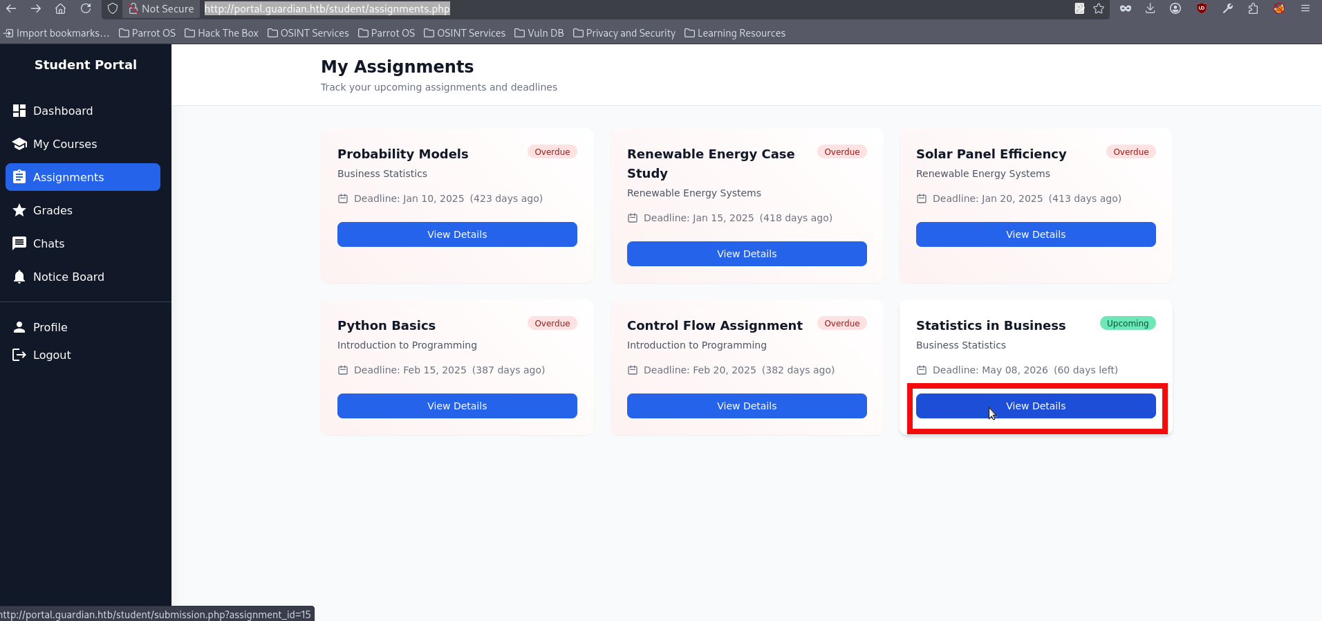 Guardian assignments
